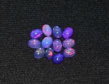 A+++ 12Pcs Natural Ethiopian Purple Opal Fire Opal Loose Gemstone cabochon S0999