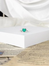 Heart Emerald Engagement Ring