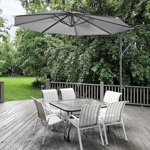 Large round garden parasol - large,
