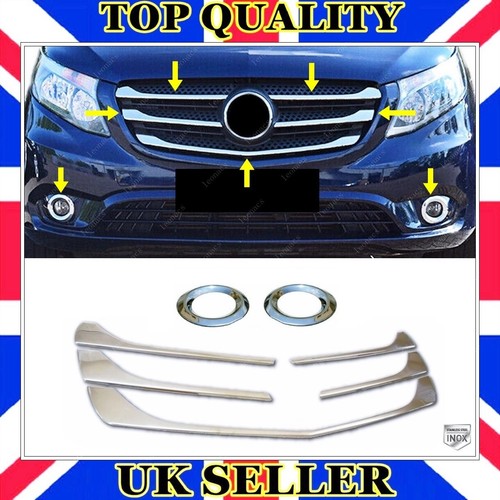 Chrome front grill 5pc - 5pc, fog