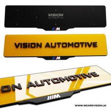 4D Acrylic BMW M Car Number Plate Surround Holder - Personalise Badge & Colour!