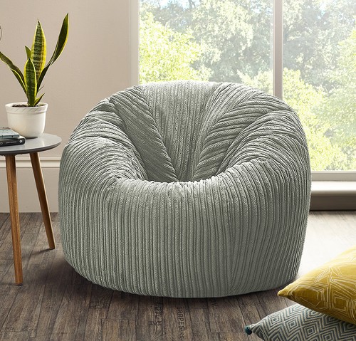 Large jumbo cord beanbag chair - large,
