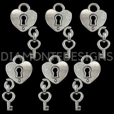 10 Pcs - Tibetan Silver Heart
