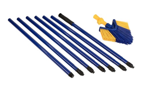 Telescopic broom for gutter - broom,