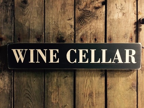 Wine cellar door room sign - wine,