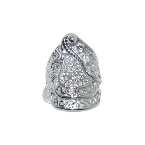 Chunky saddle ring gold/silver
