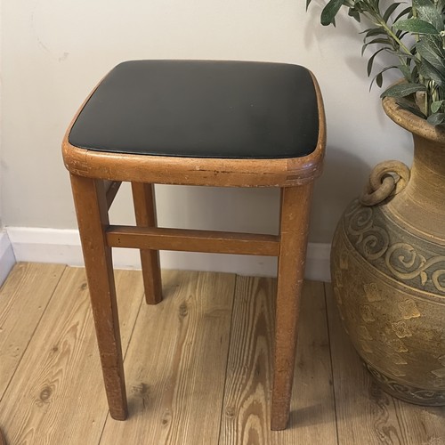 Vintage wooden stool mid - vintage,