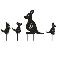  Outdoor Sculpture Garden Iron Kangaroo Adornments Lawn Animals Statues