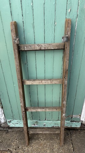 Vintage wooden step - wooden, ladder