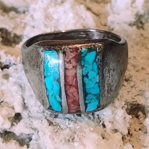 Vtg navajo old pawn crushed - navajo,