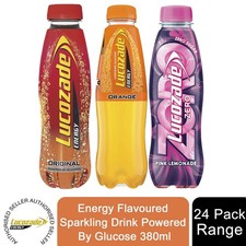 Lucozade Energy Flavoured Sparkling Drink Powered By Glucose 24x380ml