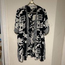 Joseph Ribkoff Black/White Open Front Shirt • 12