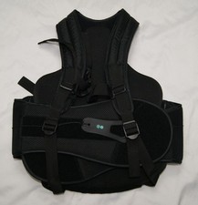 coretech back brace w/ shoulder straps black S-4XL adjustable 25"-68" SUP2054BLK