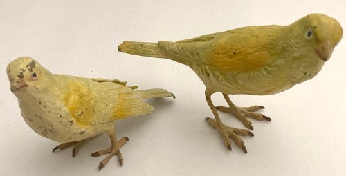 Antique bronze yellow birds - 2,