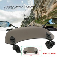 Motorcycle Windshield Extension Spoiler Wind Screen Deflector Universal Clip
