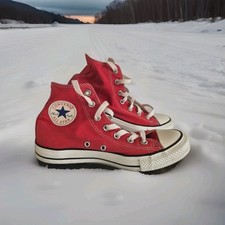 Converse Ladies Shoes Trainers Size UK6 EU39 Chuck Taylor Hi-Tops Red Women High