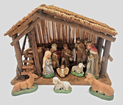 Vintage nativity set - vintage, 11