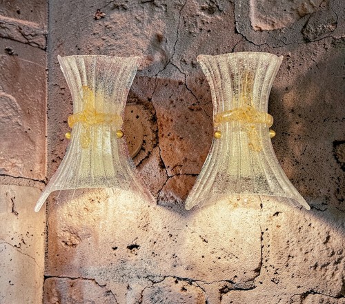 Pair murano glass - of,