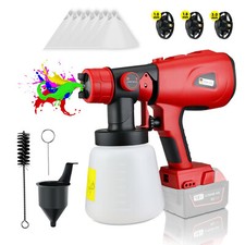 Cordless Portable HVLP Paint Sprayer Gun Powered by Milwaukee M18 18V Battery