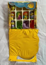 Vintage GLO Friends Collector's Case + 6 Figures & 3 Bags Worm Playskool Finger