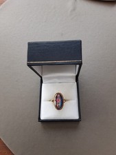 Black Opal Cabachon Set Gold