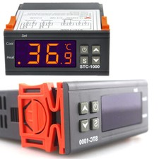 LCD Digital Temperature Controller Thermostat with Sensor STC-1000 12V/110-220V