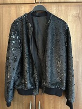 Topshop Sequin bomber Jacket Size 10 