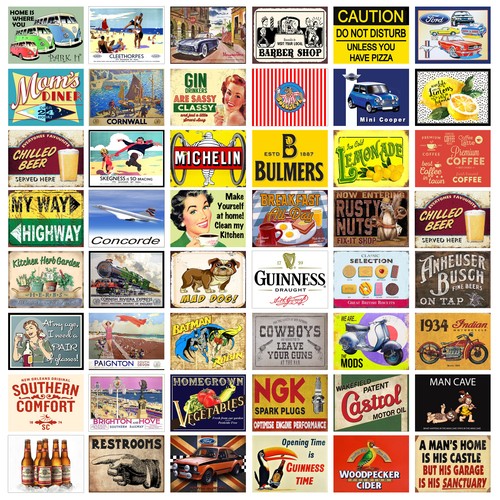 Metal wall signs - metal,