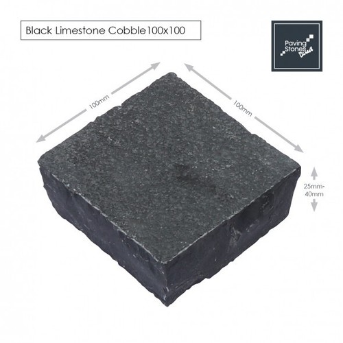 Black limestone 100x100 hand - 100x100,