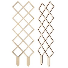 2Pcs Wooden Garden Trellis for Climbing Plants Natural Support Frame