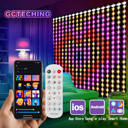 400 led smart curtain - smart, lights
