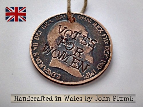 Edward vii defaced penny coin - edward,