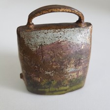 Antique bronze Swiss Alp cow