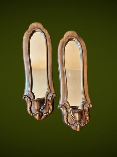 Vintage metal mirror candle - 2,