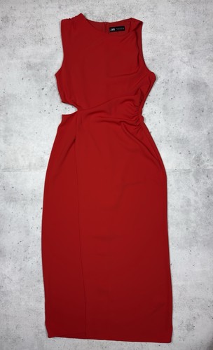 Zara red bodycon long dress - zara,