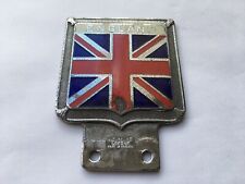 C1960s VINTAGE ENGLAND UNION JACK PATRIOTIC J.R.GAUNT MADE CAR/SCOOTER BADGE