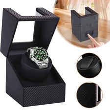 Automatic Watch Winder Display Case Rotating Storage Organizer Single Quiet Box
