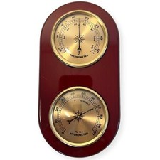 Wooden Barometer & Thermometer | Weather station