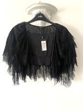 VILLA Delicate Fringed Black