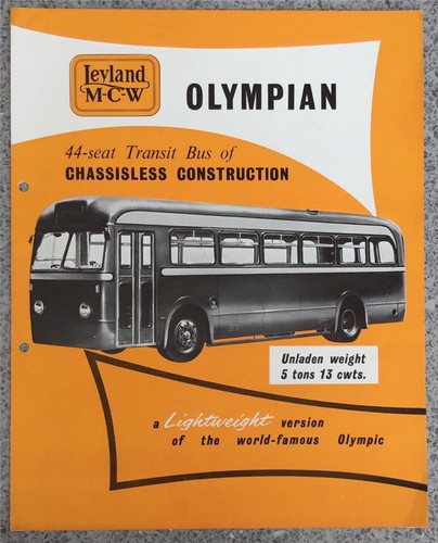 Leyland mcw olympian bus - leyland, sales