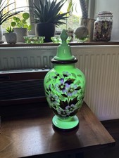 Uranium Glass Ginger Jar