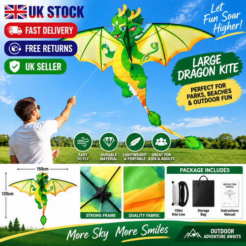 Green dragon kite large - kite,