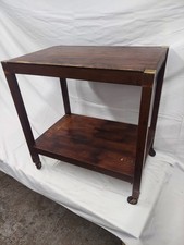Vintage Seymour Table Mid-Century Modern Wooden Drinks Trolley Bar Cart Casters