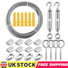 15M Garden Wire Rope Fence Heavy Duty 304 Stainless Steel Cable Railing Wire Kit