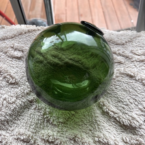 Vintage green glass fishing - vintage,