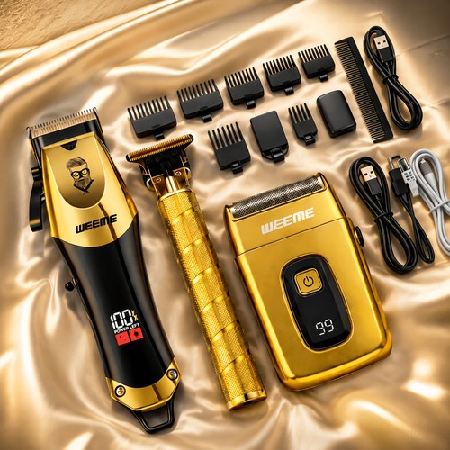 Golden men hair clipper - golden,