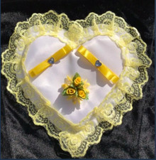 Yellow, Wedding Ring Pillow