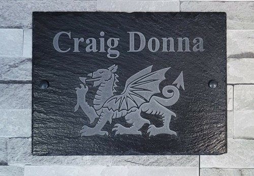 Slate house sign 29cm - sign,