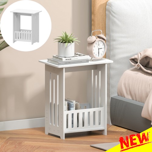 Narrow side table bedside - side,