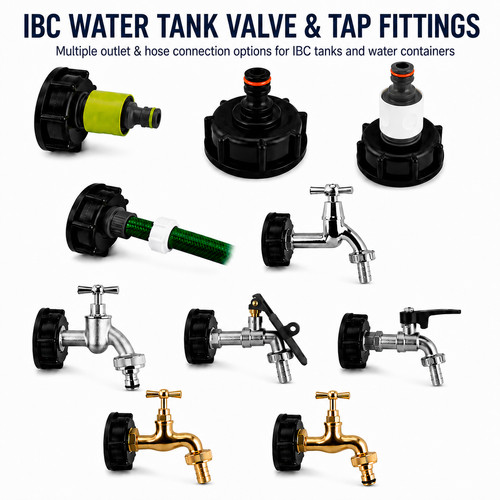 Ibc water tank - adapter, tap